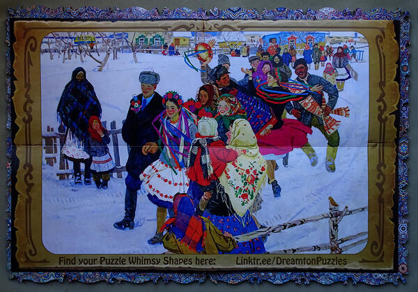 Guide Picture Framed by Rear of 2-Sided Snowflake Cut