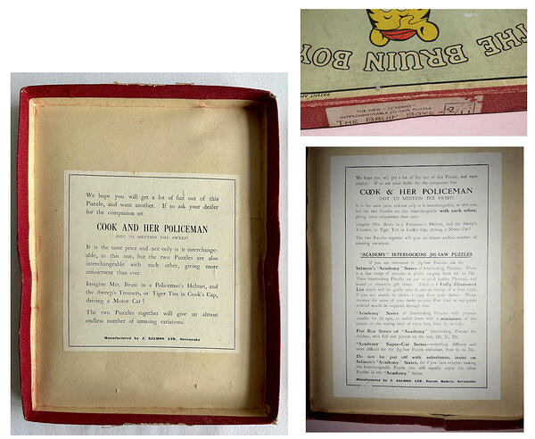 Pack Details & Adverts Inside The Box Lid - The Bruin Boys