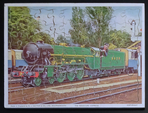 Victory 75pc 3-D Wood Tray Puzzle The Miniature Express 9x7in c1967 2
