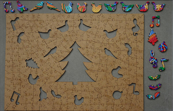 Rear 250pc Four Calling Birds, Whimsies Out