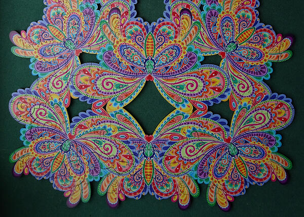 Detail, Half of 450pc Butterfly Botanica