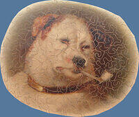 Smoking His Pipe