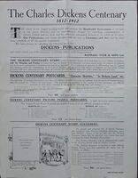Charles Dickens Centenary 1812-1912, The