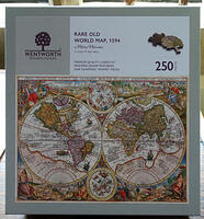 Box Summer26, 250pc Rare Old World Map 1594 Petrus Plancius